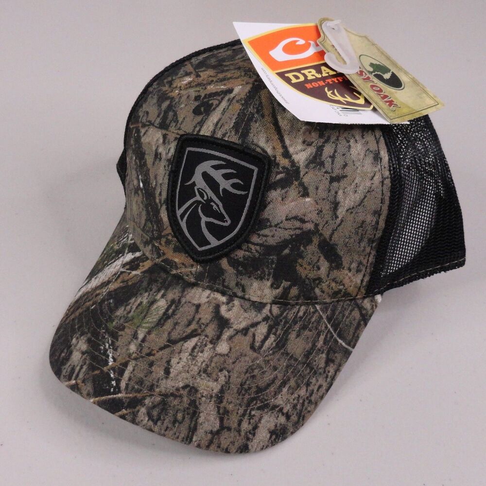 Drake Waterfowl Non-Typical Hat‎ Cap Snapback Trucker Mossy Oak Camo NWT Hunting